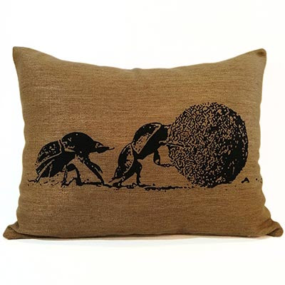 Dung Beetle Scatter Cushion Cover – Bold & Quirky Charm