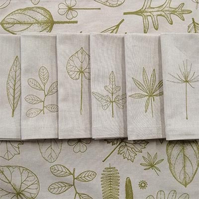 Leaves Napkins – Leafgreen (Pack of 6)