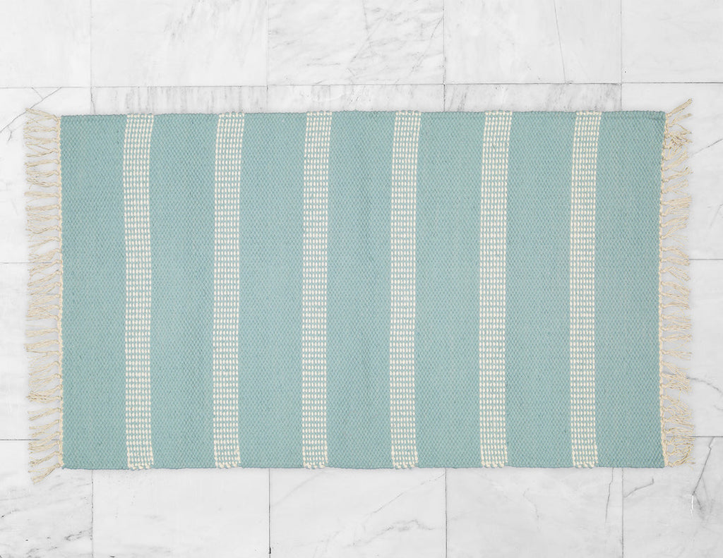 Plush Rug Option 1 Duck Egg and Natural
