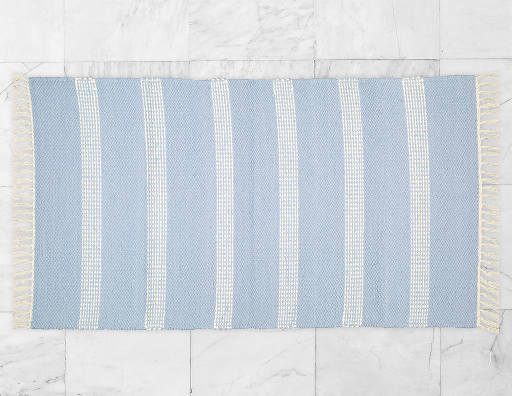 Plush Rug Option 1 HK Blue and Natural