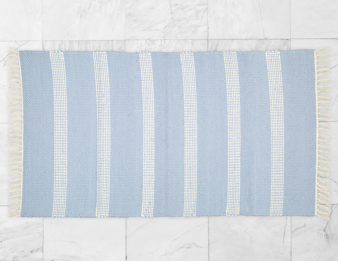 Plush Rug Option 1 HK Blue and Natural