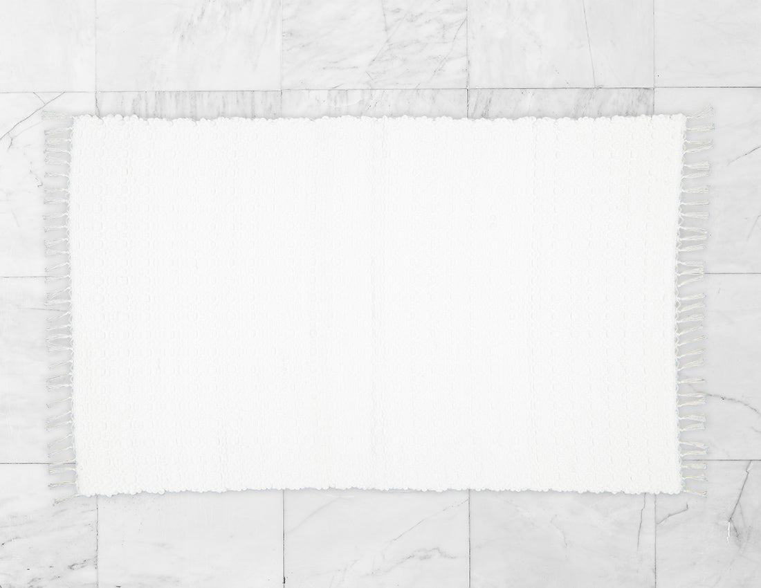 Rag rug Twill White