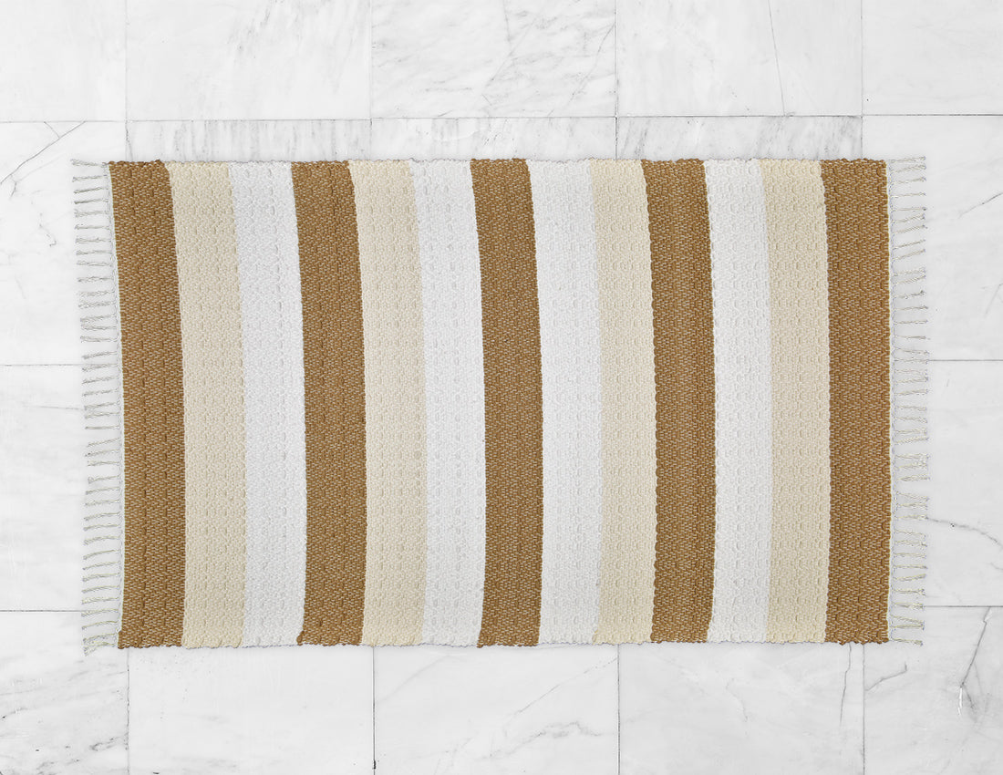 Dhurrie Twill Namib Dark Stone, Natural and White