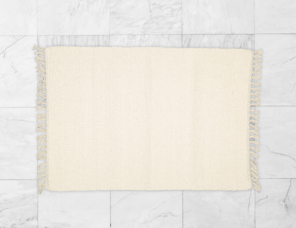 Cotton Dhurrie Tabby Bathmat.