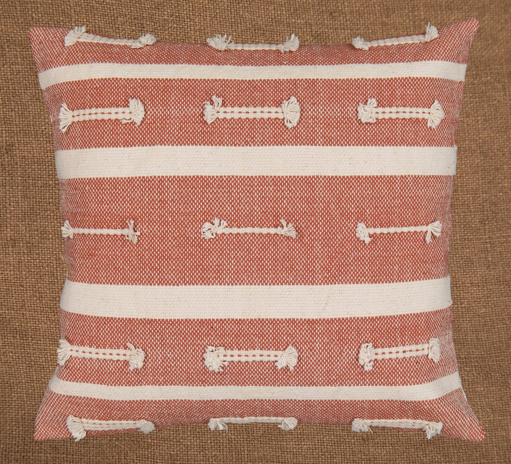 Hand woven scatter cushion cover 60 x 60cm - Boho Pattern Natural on various colours