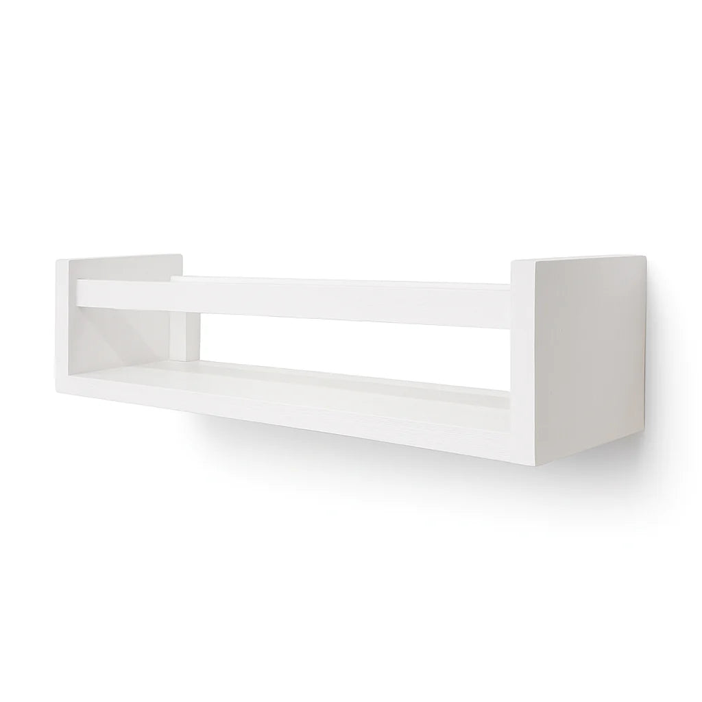 White Baby Nursery Wood Display Shelf