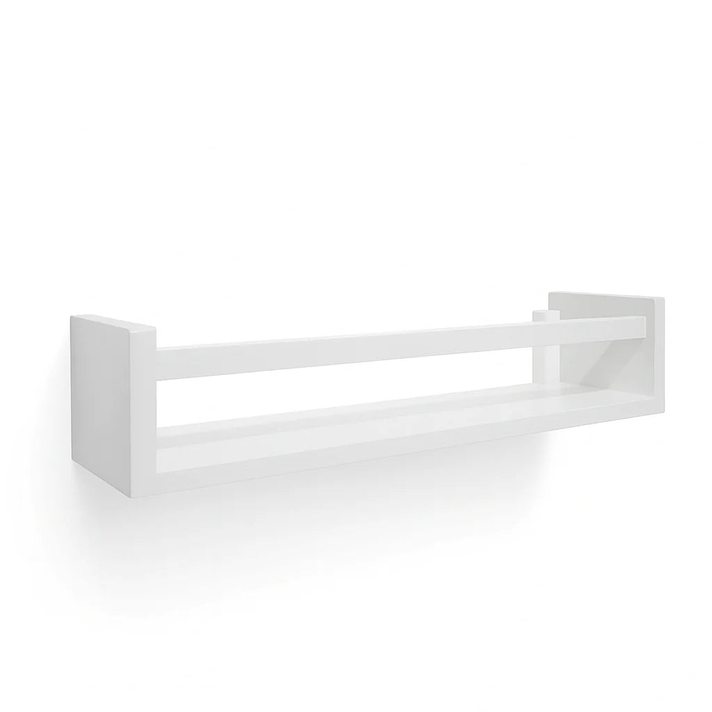 White Baby Nursery Wood Display Shelf