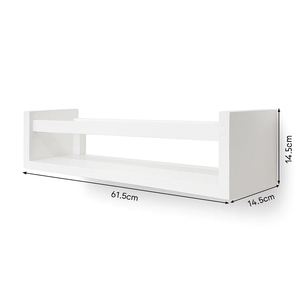 White Baby Nursery Wood Display Shelf