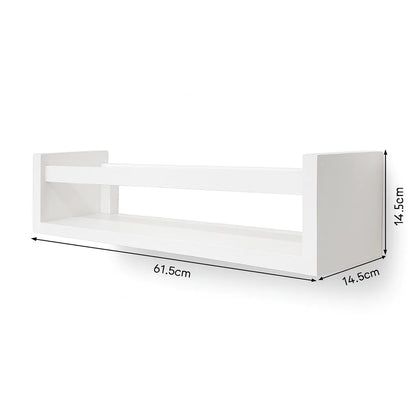 White Baby Nursery Wood Display Shelf