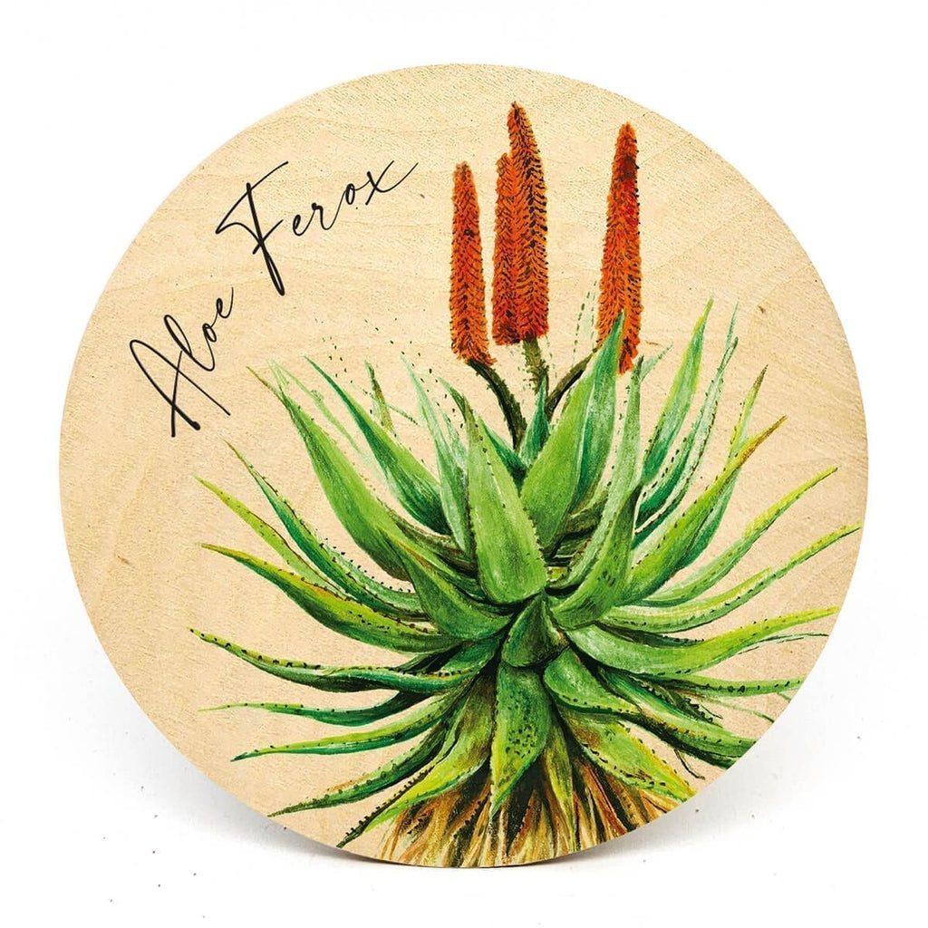 South African Botanical Wooden Coasters