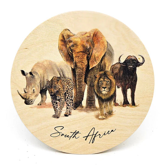 Beautiful Painted Wood Coasters - South African