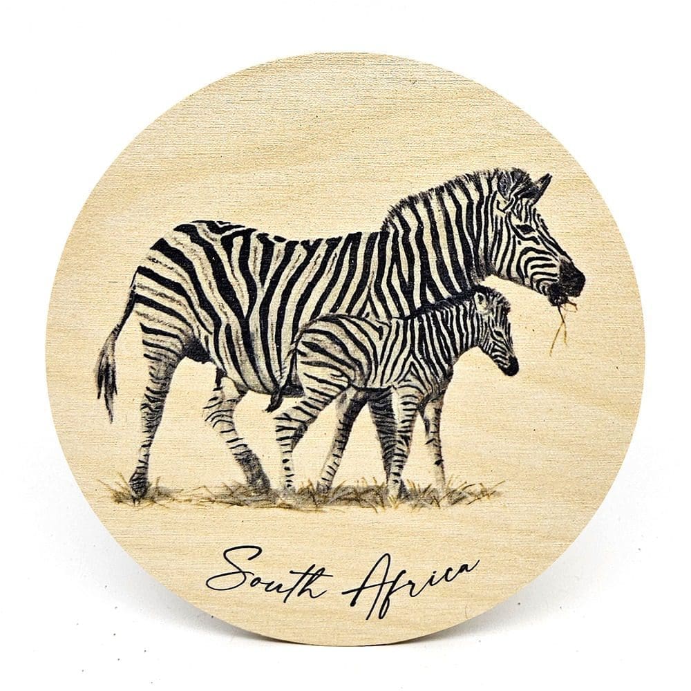 South African Wildlife Wooden Coasters
