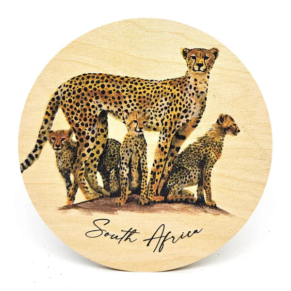 South African Wildlife Wooden Coasters