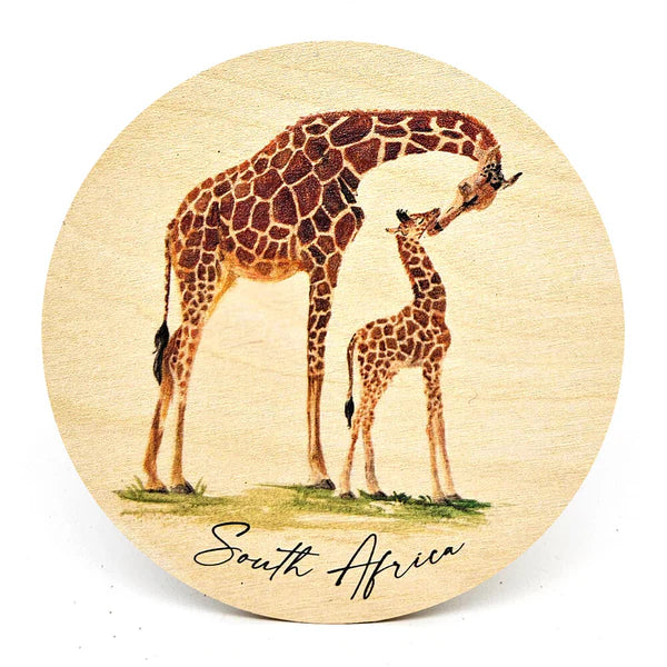 South African Wildlife Wooden Coasters