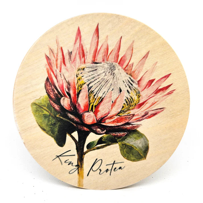 South African Botanical Wooden Coasters