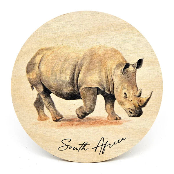 South African Wildlife Wooden Coasters