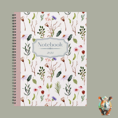 Pastel Pink Watercolour Floral Notebook 2025 (A5)