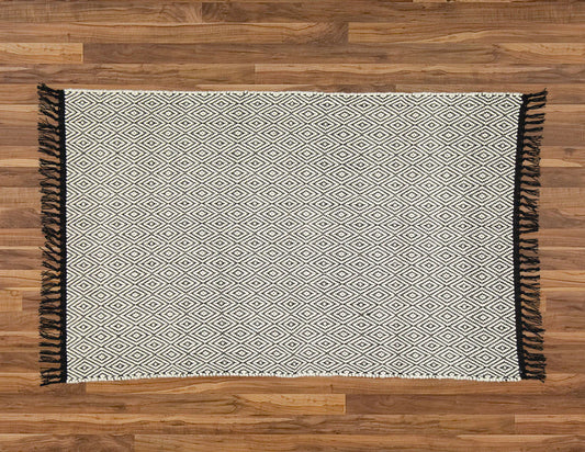 Diamond Pattern Cotton Rug