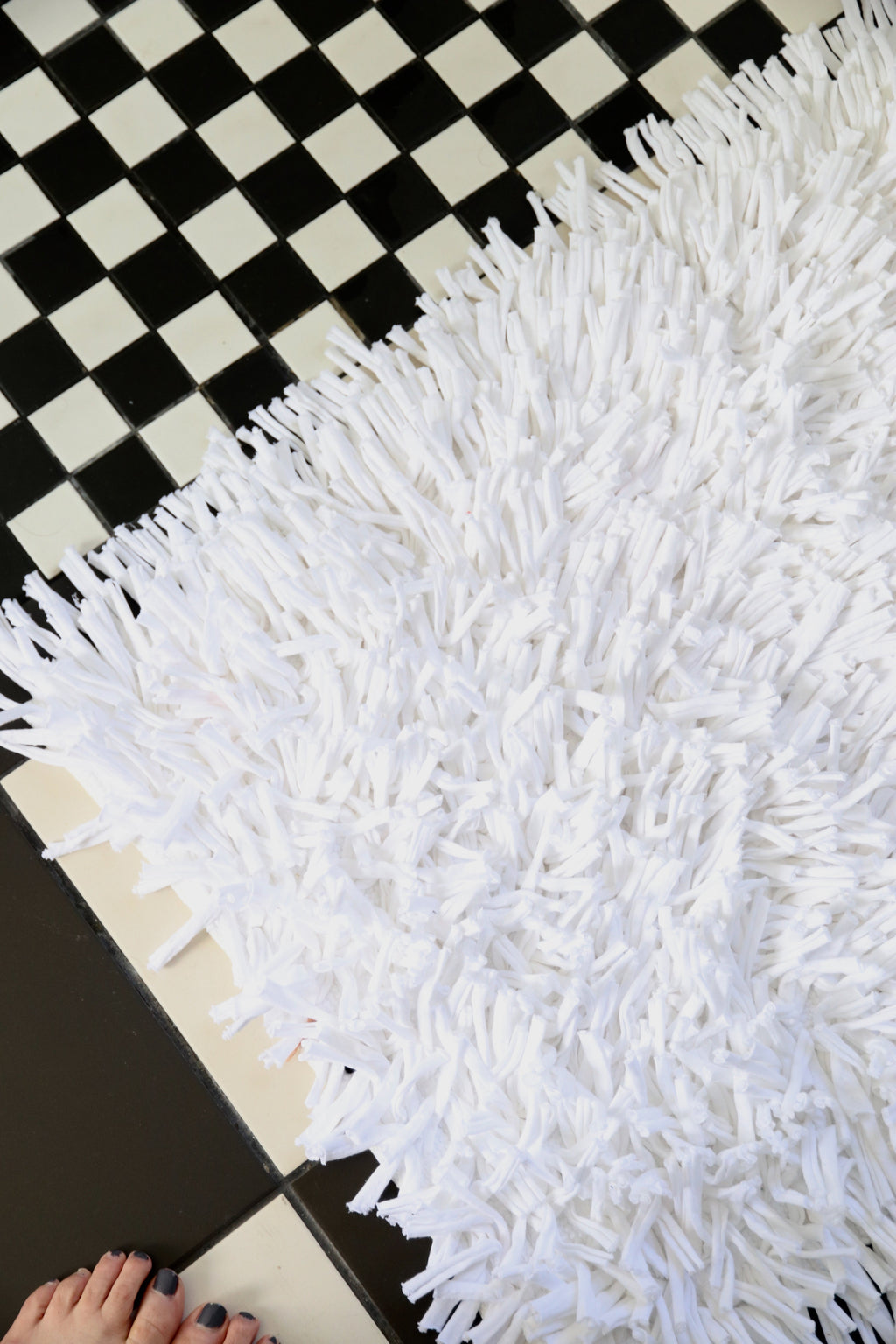 Shaggy White Rug