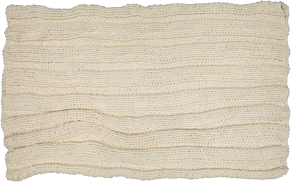 Hand Knitted Cotton Throw - Natural