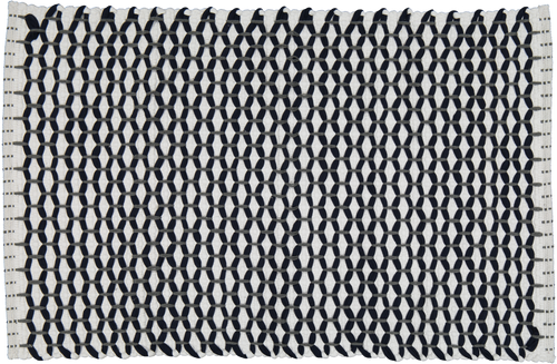 Bathmat Lattice Weave White with a Navy or a Grey "Lattice"