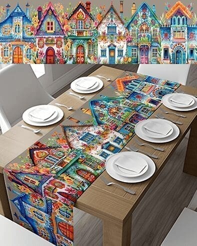 Little Village Colour Burst Table Runner