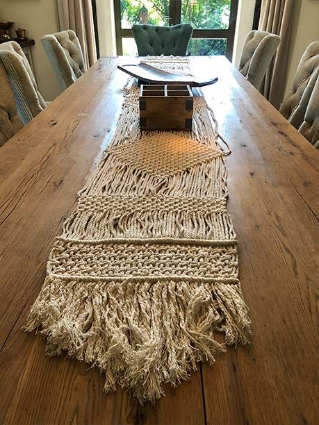 Handmade Macrame table Runner