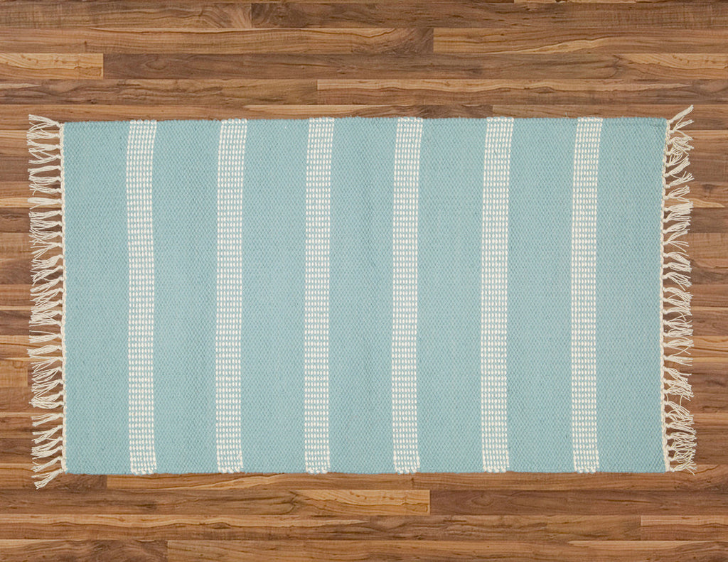 Plush Rug Option 1 Duck Egg and Natural