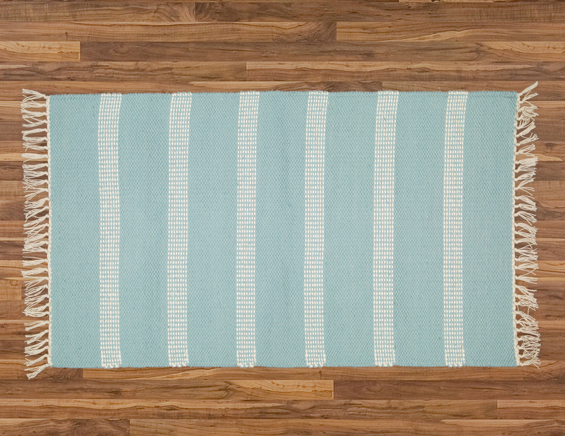 Plush Rug Option 1 Duck Egg and Natural