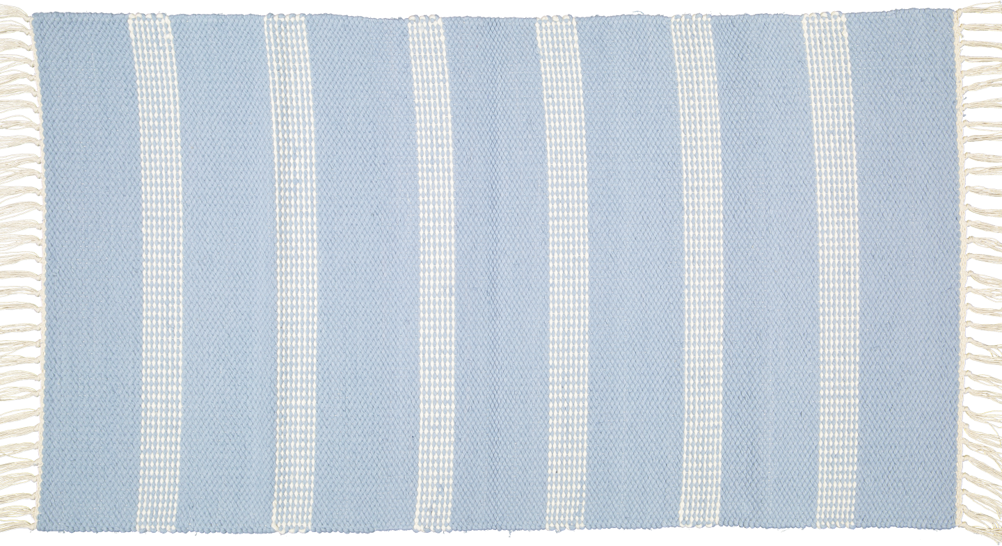 Plush Rug Option 1 HK Blue and Natural