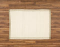 Bathmat Pebble Weave, Natural with a Jute Border