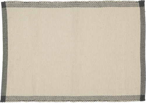 Bathmat Pebble Weave, Natural with a Charcoal Border