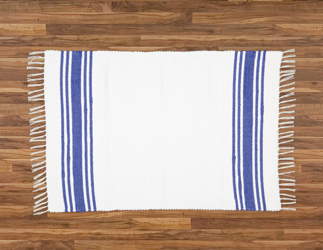 Dhurrie Tabby Rug in our Beach House Pattern