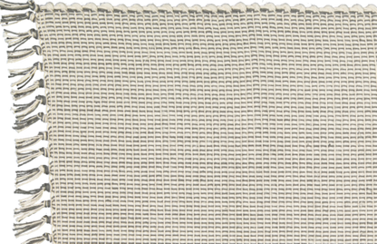 Dhurrie Dobby Weave Natural with Charcoal Pinstripe
