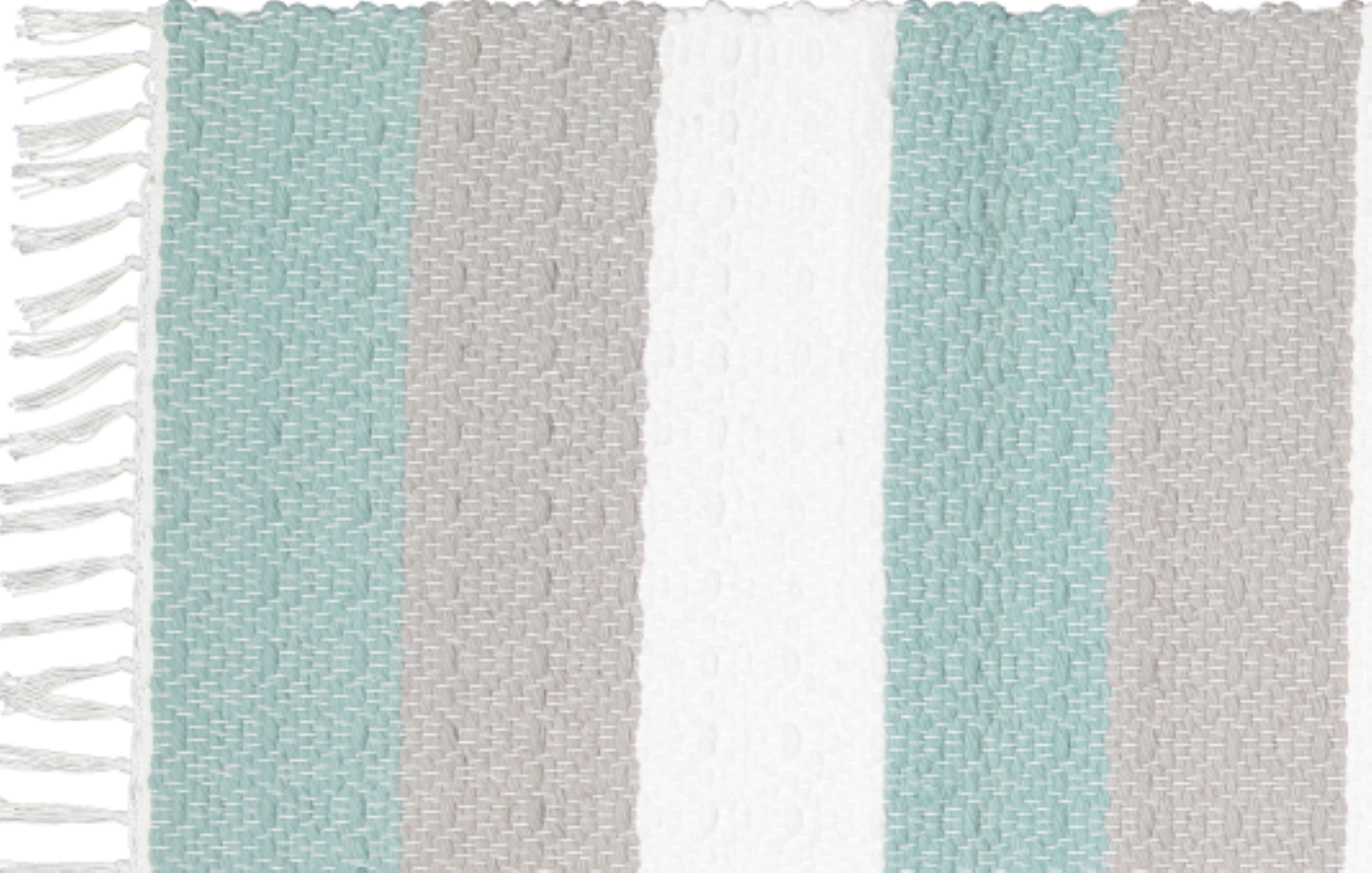 Dhurrie Twill Namib Duck Egg, Grey and White