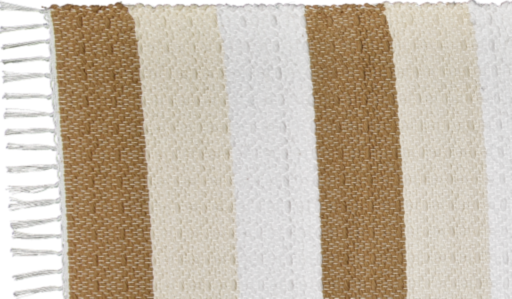 Dhurrie Twill Namib Dark Stone, Natural and White
