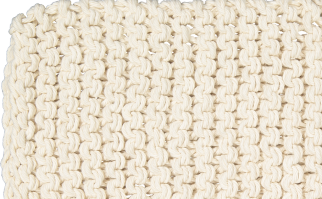 Chunky Knit Bathmat Dhurrie, Natural.