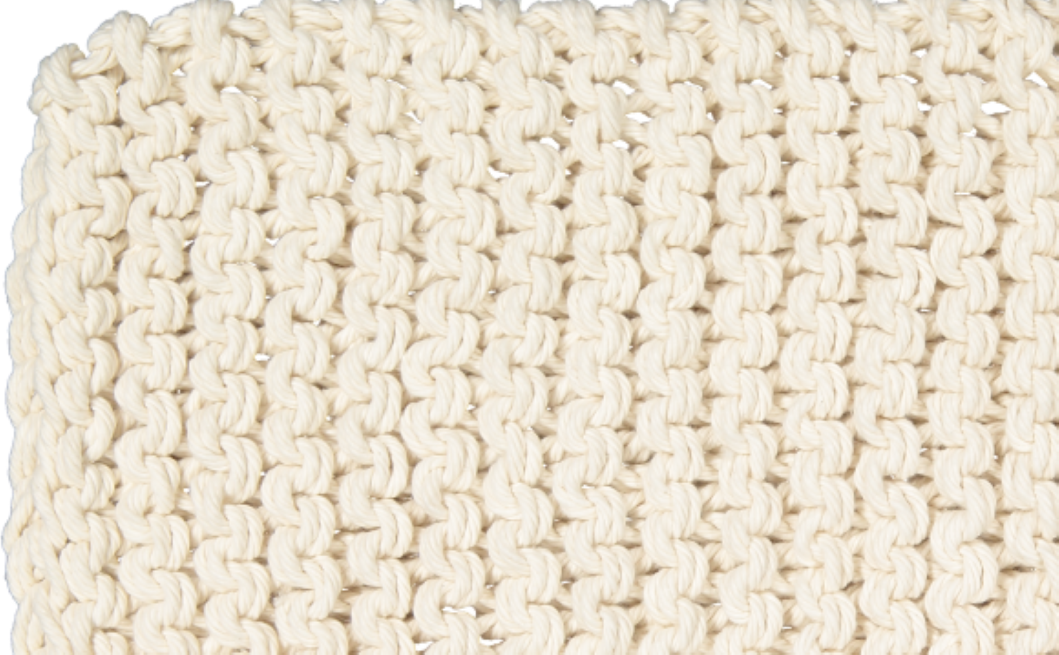 Chunky Knit Bathmat Dhurrie, Natural.