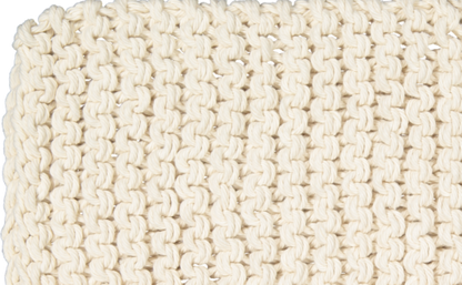 Chunky Knit Bathmat Dhurrie, Natural.