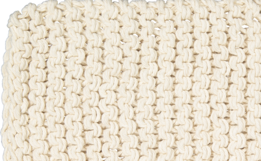 Chunky Knit Bathmat Dhurrie, Natural.