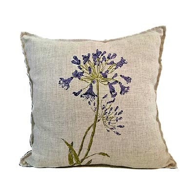 Agapanthus Scatter Cushion Cover – Elegant Botanical Design