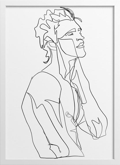 Masculine Male Line Drawing No6