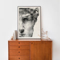 Watercolor David figure statue head Poster Series
