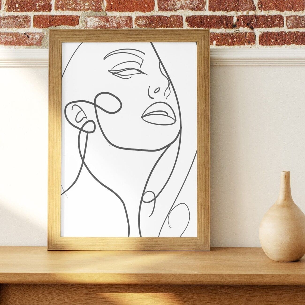 Glamour Beauty Face Poster | Line Drawing N02