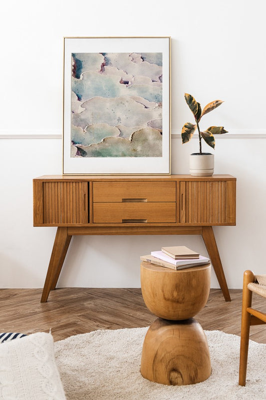 Watercolor Natured styled salt water beds on the beach poster |  N01