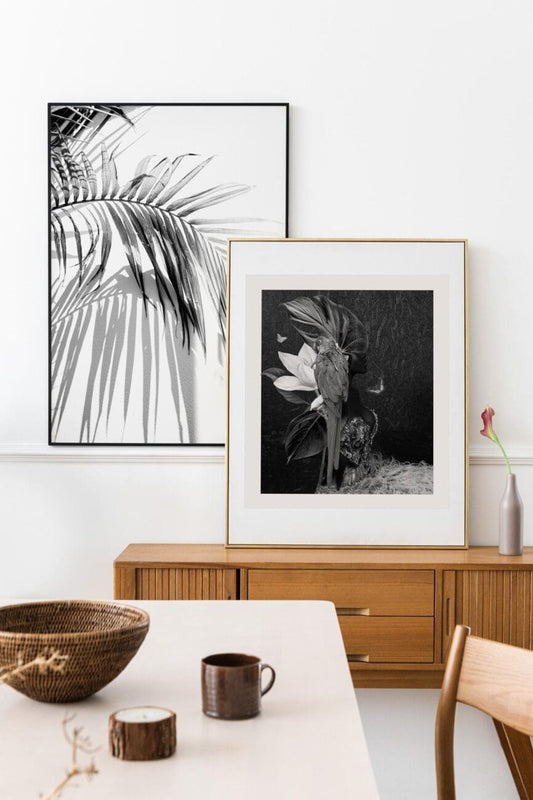 Palm tree leaves mono posters (2-Options)