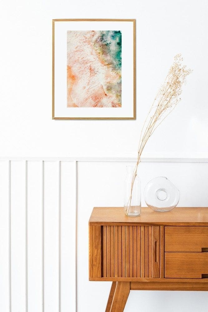 Vibrant Ombre Sandy Beach Poster |  N05 (Watercolor)