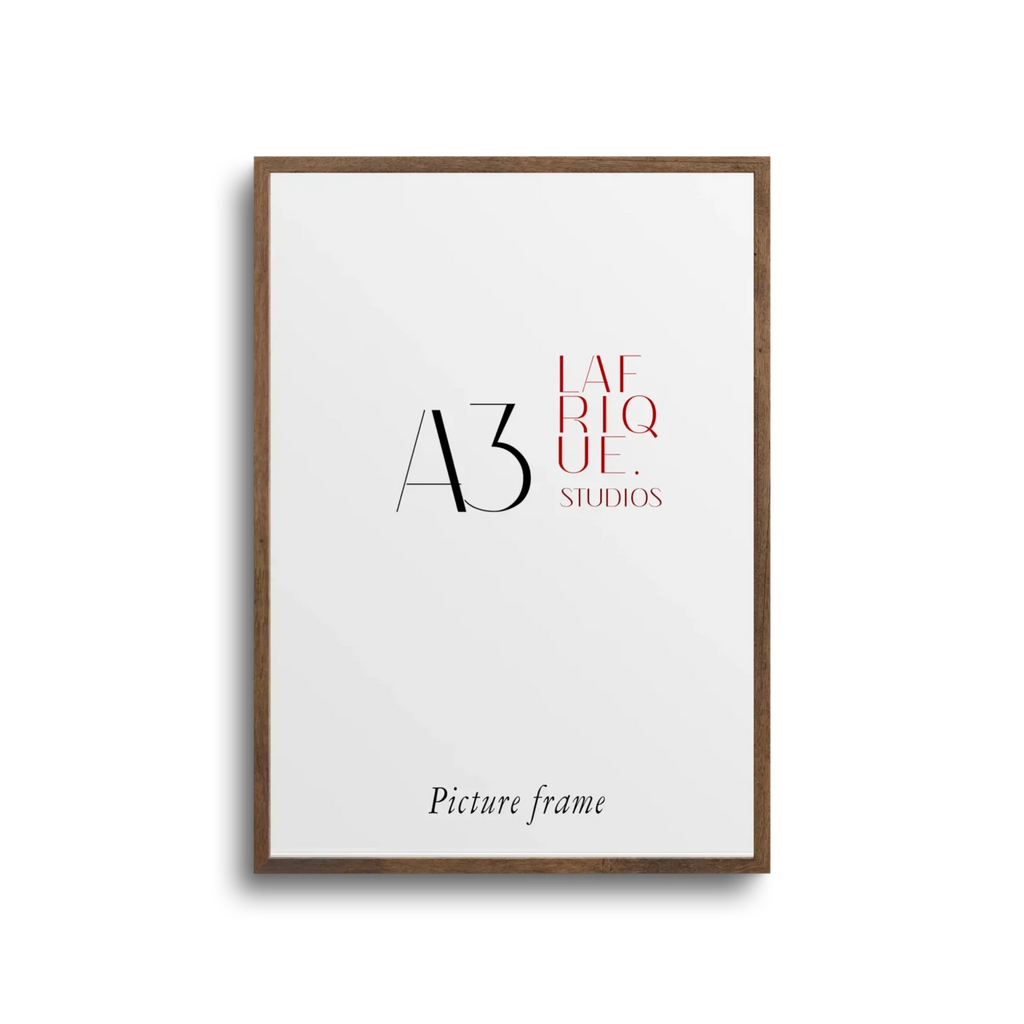 A3 Kiaat wood textured gallery frame