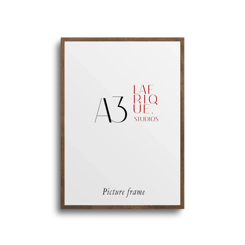 A3 Kiaat wood textured gallery frame