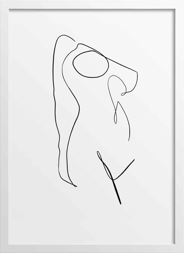 Female Figure Line Drawing No3